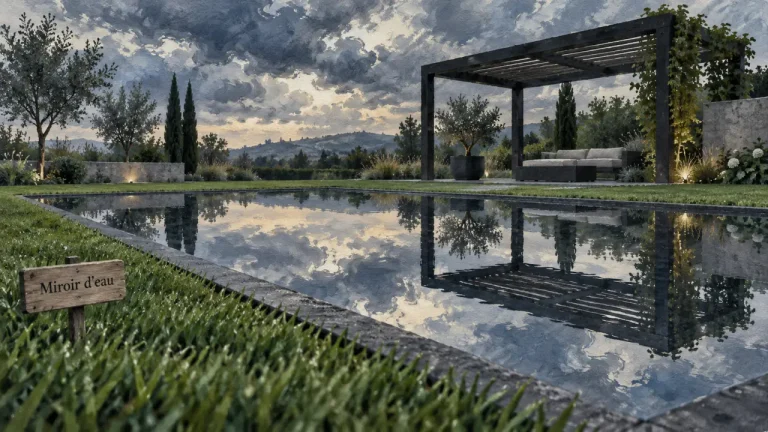 Miroir d’eau de jardin : agrandir l’espace sans construire un bassin profond