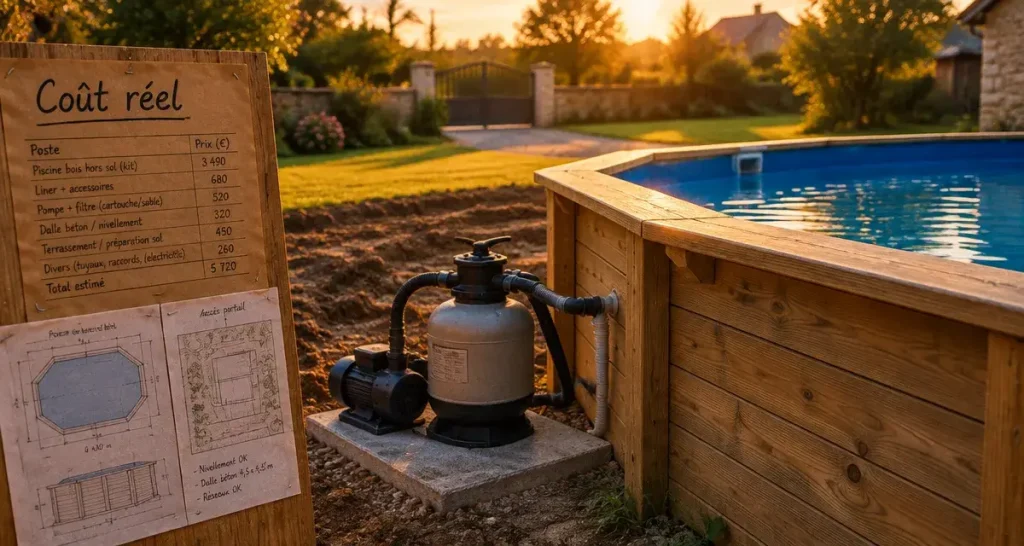 Prix d une piscine en bois : piscine bois hors sol avec filtration et pompe